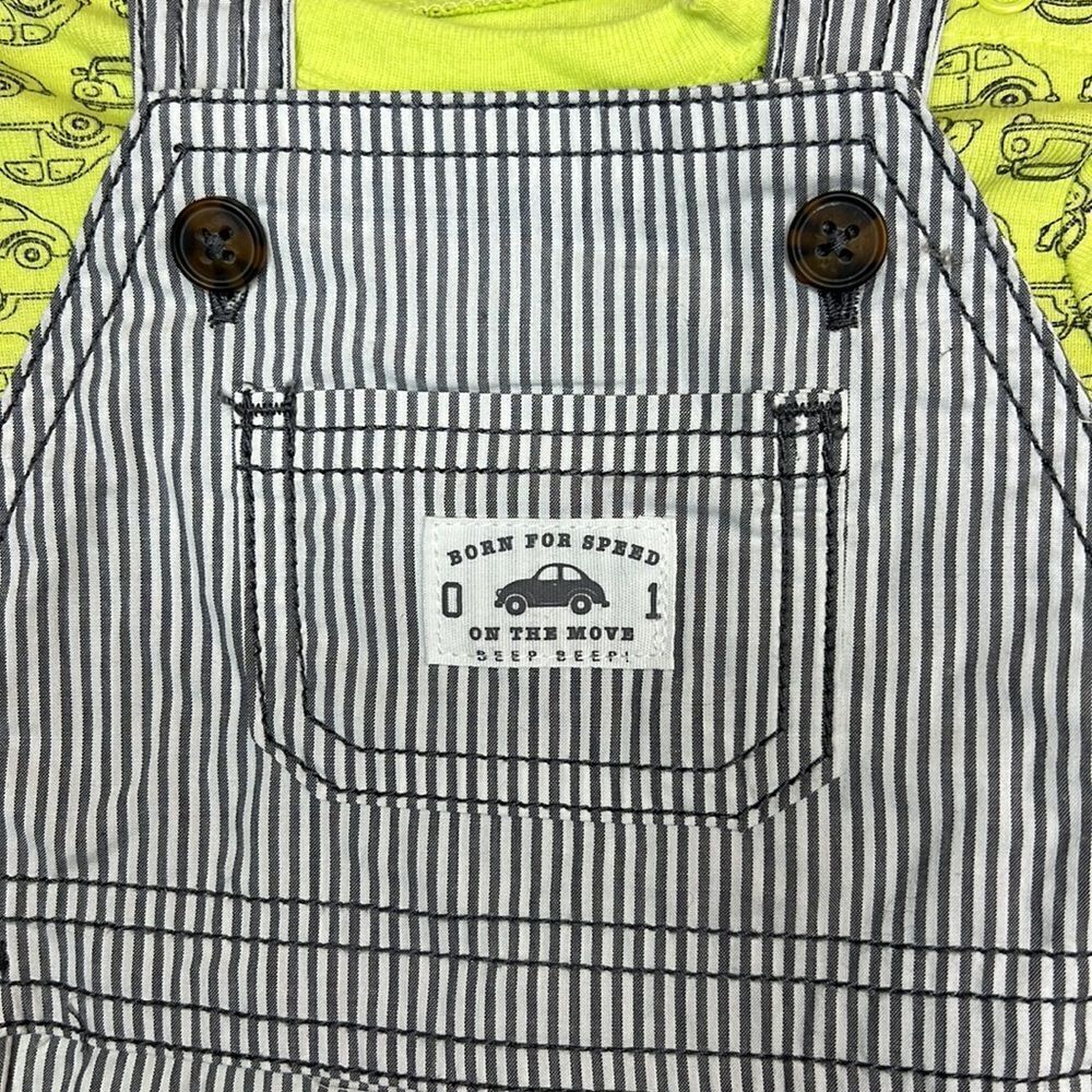 Carter’s Just One You 2-Piece Baby Overall/Shortall Set Size 3 Months - Picture 2 of 7